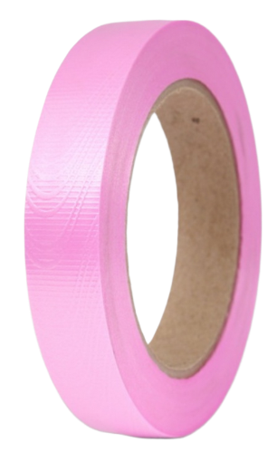 Лента Простая Тиснение дерево 2см*50ярд Ярко-Розовая