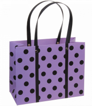 Сумочка пакет картон 320*260*100мм Горошек