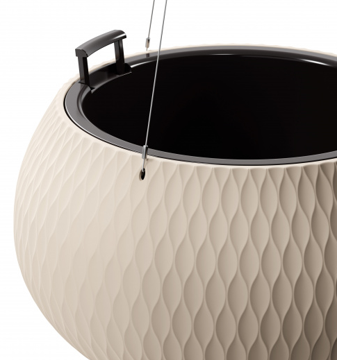 Горшок Жемчужина подвесной 7лит Бежевый М-8725 (с подвесом - трос)