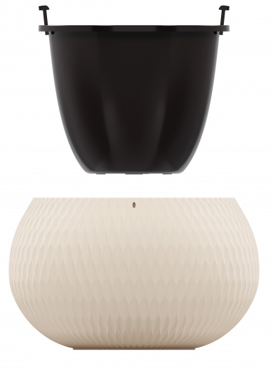 Горшок Жемчужина подвесной 7лит Бежевый М-8725 (с подвесом - трос)