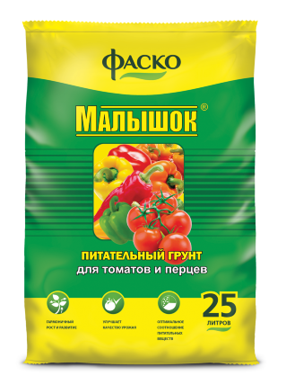 Грунт Малышок 25лит (1уп/1шт) для томатов и перцев ФАСКО