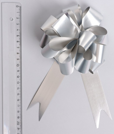 Бант Шар 3,2см металлик Серебро Арт-817835