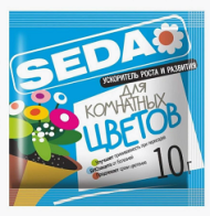 Удобрение SEDA Ускоритель роста и развития Комнатных цветов 10гр (1уп/40шт) Зал УПАКОВКА