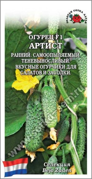 Огурец Артист F1 ЦВ/П (СОТКА) 5шт раннеспелый партенокарпический