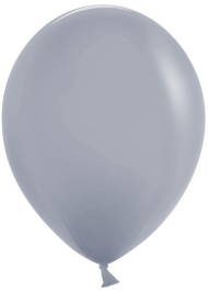 Шар латексный 12/30см пастель Серый 1уп/100шт