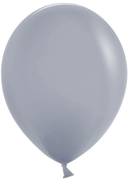 Шар латексный 12/30см пастель Серый 1уп/100шт