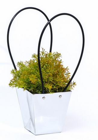 Сумочка для горшечных цветов 120*80*125мм Серебро Арт-9594032