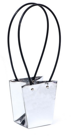 Сумочка для горшечных цветов 120*80*125мм Серебро Арт-9594032