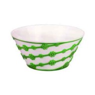 Салатник пластик Милана 1,5лит Бело-Зелёный Арт-М-4613 (БАШ)