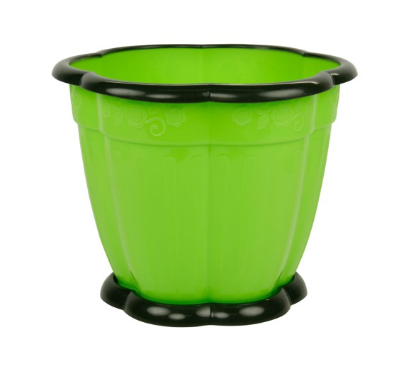Горшок Восторг 1,5лит Зелёный с поддоном М-1218 (БАШ)