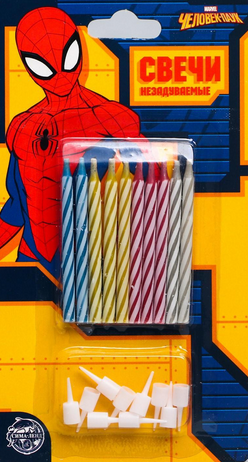 Свечи для торта Незадуваемые Дисней 10шт Микс