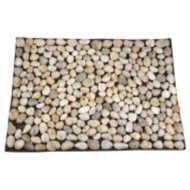 Коврик НАТУР ГАЛЬКА НА РЕЗИНЕ MS-00-1 бело-серая 70*50см