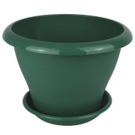 Горшок Гамма 2,9лит D-22см Малахит с поддоном