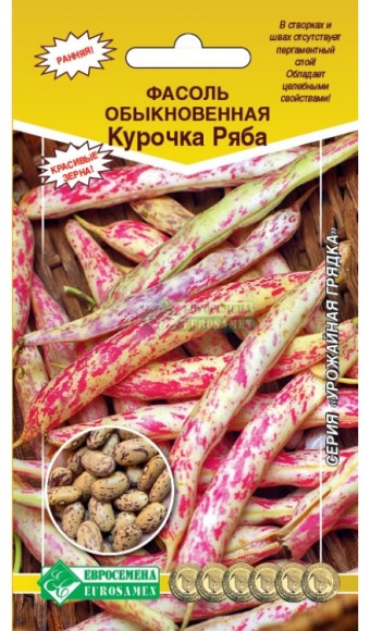 Фасоль Курочка Ряба ЦВ/П (ЕС) 5гр среднеранний овощной 40-60см