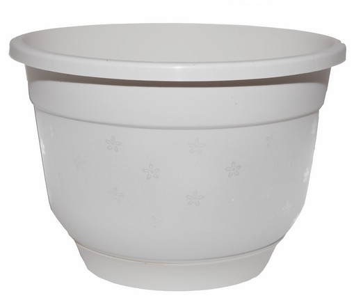 Горшок Флокс 5,5лит Белый с поддоном (D-240мм)