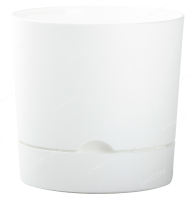 Горшок Гранд 10,5лит Белый D-25см с прикорневым поливом