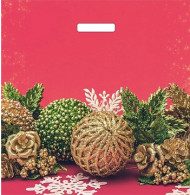 Сумочка пакет п/э 450*450мм Золотые блестки Арт-49933