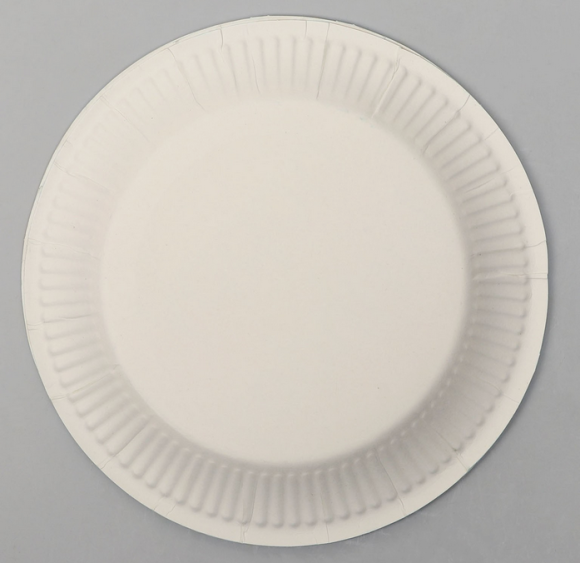 Тарелка бумажная Happy Birthday Розовая с золотой полосой (1уп/6шт) D-18см Арт-9273070