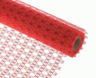 Сетка Крошет ажур Красная 50см*5м