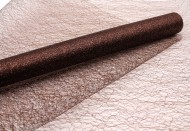 Сетка Паутинка с блестками Коричневая 48см*5м