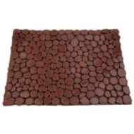 Коврик НАТУР ГАЛЬКА НА РЕЗИНЕ MS-00-2BC красный 70*50см