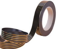 Лента Золот полоса Многополос 2см*50ярд Чёрная