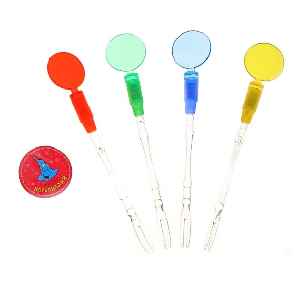 Вилка для канапе световая в виде круга (набор 2 шт) 320247