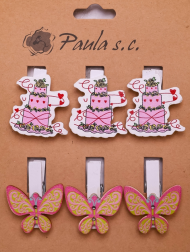 Прищепка Торт-Бабочка Арт-105339 (1уп/6шт) Цена за штуку