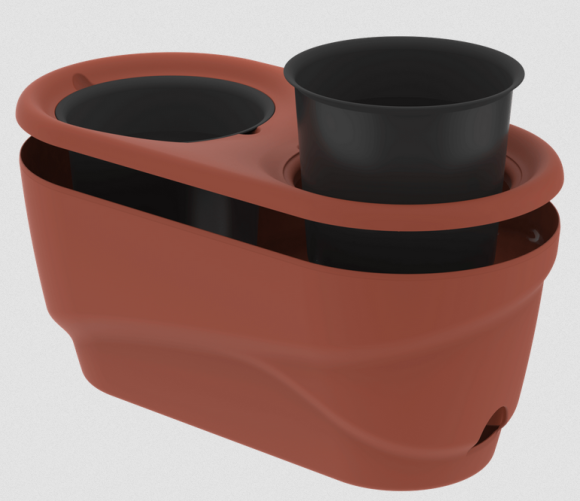 Балконный ящик Волшебный сад 530мм 2шт*4лит Терра (с прикорневым поливом)