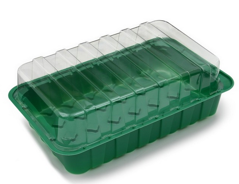 Набор Парник под Торфяные таблетки 5шт 30-36мм*24ячеек (с крышкой) 240*170*55мм