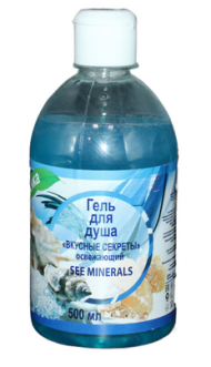УЦЕНКА Гель для душа Вкусные секреты Морская Свежесть 0,5л (1уп/12шт)