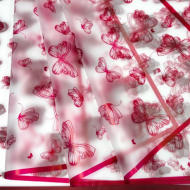 Пленка Листами Бабочки Рубин 58/58см (1уп/20шт) Цена за 1ЛИСТ