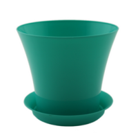 Горшок Сити 0,6лит Бирюза 11,5*10см с поддоном