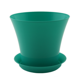 Горшок Сити 0,6лит Бирюза 11,5*10см с поддоном