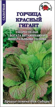 Горчица листовая Красный гигант ЦВ/П (СОТКА) 1гр скороспелый
