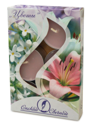 Свеча гильза Ароматизир Цветы Набор 6шт*12гр