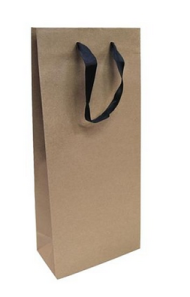 Сумочка пакет крафт 140*350*110мм под бутылку Арт-34338