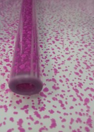 Пленка прозрачная с рисунком Снег Ярко-Розовая 70см/200гр