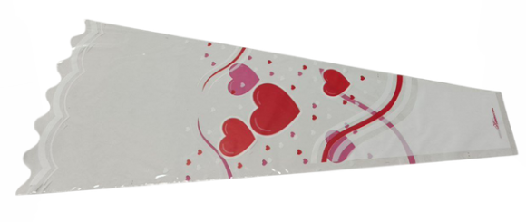 Конус рис/рис 25/60 Нежность Красно-белый (1уп/100шт) Цена за 1шт