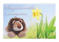 Обложка на Свидетельство о рождении Львенок А 5