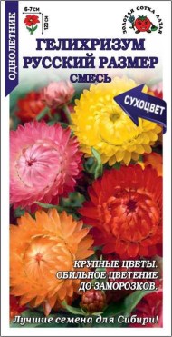 Цветы Гелихризум Русский Размер ЦВ/П (СОТКА) 0,2гр однолетник сухоцвет до 1,2м