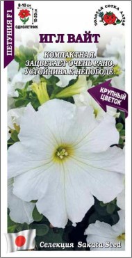 Цветы Петуния Игл Вайт F1 ЦВ/П (СОТКА) 10шт однолетник 15-20см