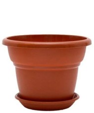 Горшок Милано 4,5лит D-25см Терракот с поддоном
