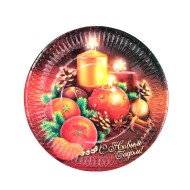 Тарелка бумажная С Новым годом D-18см*6шт Арт-1070583