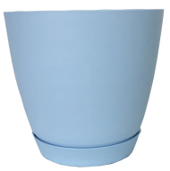 Горшок Камея 1,4лит Голубой с поддоном (D-138мм)