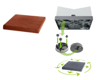 Подставка на колёсах Пластик квадрат 29*29см Терра (ПОЛЬША)