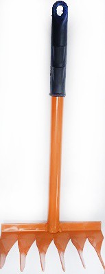Мотыжка Грабли 6-ти зуб металлик витые с ручкой ГВ-6м