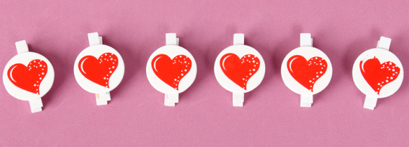 Прищепка Сердечки Арт-10063009 (1уп/6шт) Цена за штуку