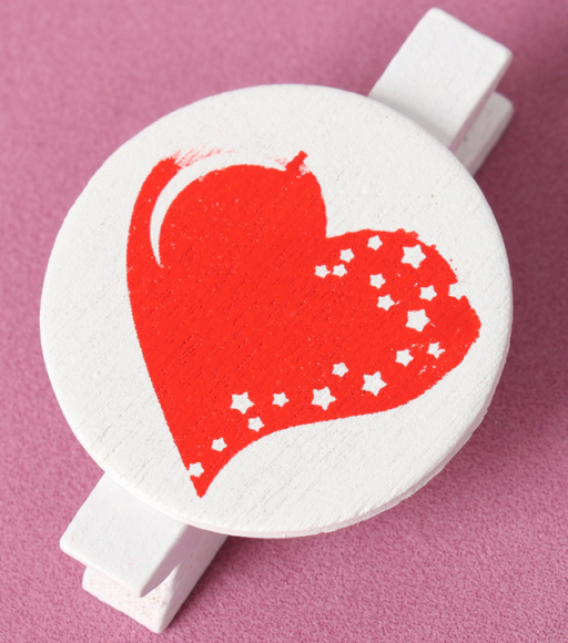 Прищепка Сердечки Арт-10063009 (1уп/6шт) Цена за штуку