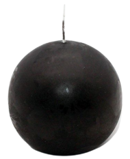 Свеча Шар Чёрная 80мм Арт-085103